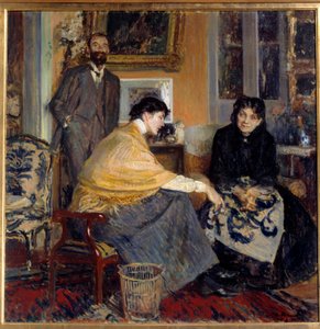Frau Ludovic Halevy, ihr Sohn der Schriftsteller Elie Halevy und Florence Halevy von Jacques Emile Blanche
