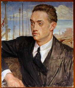 Porträt des französischen Schriftstellers Henri de Montherlant (1896-1972) von Jacques Emile Blanche