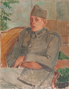 Porträt des Pianisten und Komponisten Francis Poulenc 1899-1963, 1920 von Jacques Emile Blanche