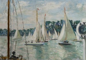 Rennjachten auf der Seine von Jacques Emile Blanche