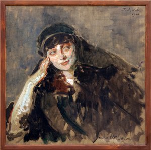 Studie für das Porträt der Gräfin Anna Elisabeth de Noailles von Jacques Emile Blanche