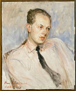Studie für das Porträt von Pierre Drieu La Rochelle (1893-1945) von Jacques Emile Blanche