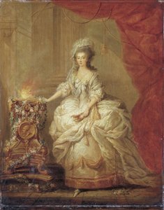 Porträt einer Dame, gekleidet als Vestalin, angeblich Marie-Antoinette von Jacques Fabien Gautier dAgoty