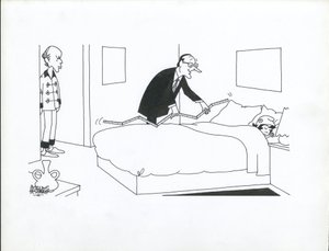 Le Figaro, Satirisch in N & B von Jacques Faizant