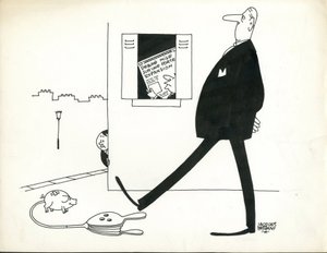Paris-Presse, Satirisch in N & B von Jacques Faizant