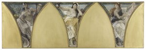 Skizze für das Pariser Rathaus: Languedoc. Gascogne. Lyonnais, ca. 1888 von Jacques Fernand Humbert
