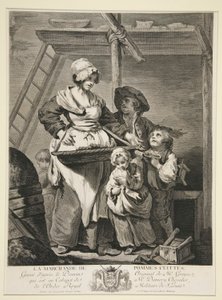 Die Apfelverkäuferin von Jacques Firmin Beauvarlet