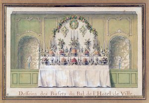 Buffet für einen Ball im Hôtel de Ville, Paris, 1745 von Jacques François Blondel