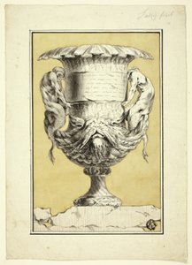 Monumentale Vase mit anthropomorphen Figuren von Jacques Francois Joseph Saly