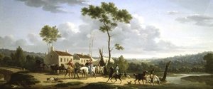 Landschaft mit Figuren von Jacques Francois Joseph Swebach