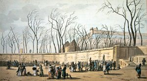 Die kleine Provence in den Tuileriengärten von Jacques Francois Joseph Swebach
