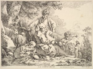 Dudelsack, Mitte bis Ende 18. Jahrhundert von Jacques Gabriel Huquier