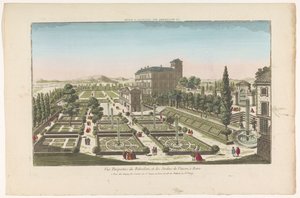 Ansicht der Giardini Vaticani in Vatikanstadt von Jacques Gabriel Huquier