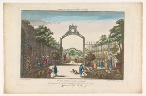 Blick auf den Jardin des Marchands in Paris