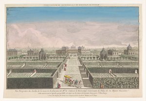 Ansicht des Gartens des Landhauses der Gräfin von Bestoucheff in der Umgebung von Sankt Petersburg