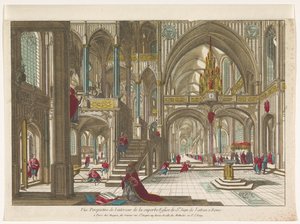 Ansicht des Innenraums der Kirche St. Johannes von Lateran in Rom