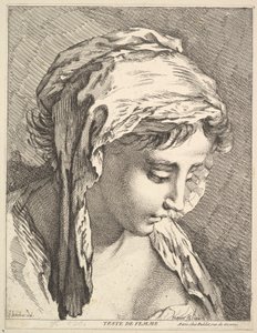 Kopf einer Frau von Jacques Gabriel Huquier