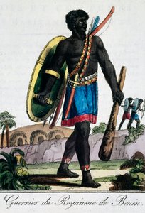 Krieger aus Benin, Afrika, Gravur aus 