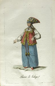 Ein Mädchen aus Kaluga in Festtagskleidung von Jacques Grasset de Saint Sauveur