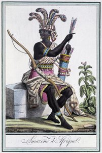 Amazon von Afrika - in „Encyclopedia of Travels“ von Grasset St Sauveur, ed. 1796