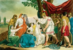 Coriolanus, Gravur aus dem antiken Rom