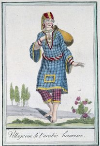 Glückliches arabisches Dorf - in „Encyclopedia of Travels“ von Grasset St Sauveur, ed. 1796