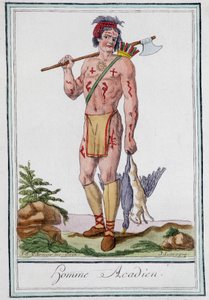 Homme acadien - in „Enzyklopädie der Reisen“ von Grasset St Sauveur, ed. 1796