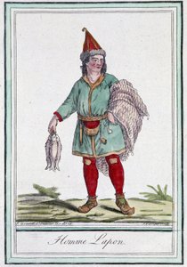 Lappländer - in „Encyclopédie des voyages“ von Grasset Saint Sauveur, ed. Paris 1796 von Jacques Grasset de Saint Sauveur
