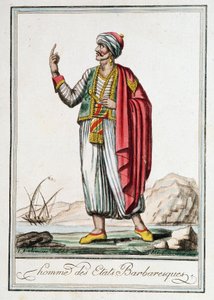 Mann der Barbarischen Staaten, "Enzyklopädie der Reisen" von J. Grasset Saint-Sauveur (Saint Sauveur)