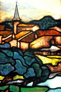 Nancy (Département 54), Jugendstil, Handelskammer und Industrie, Buntglasfenster von Jacques Gruber (1870-1936) von Jacques Gruber
