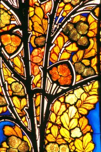 Nancy (Abteilung 54), Jugendstil, Hotel Bergeret, Glasfenster von Jacques Gruber (1870-1936) „roses & seagulls“