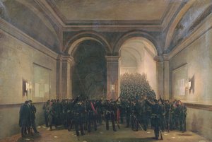 Einzug des 106. Bataillons in das Pariser Rathaus, 31. Oktober 1870 von Jacques Guiaud