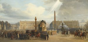 Napoleons Leichenwagen überquert den Place de la Concorde, 15. Dezember 1840, 1844