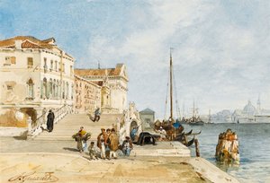 Blick auf den Zattere-Dock, Venedig