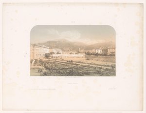 Blick auf den Jardin public und die Pont-Neuf in Nizza von Jacques Guiaud