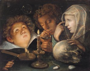 Eine Vanitas-Allegorie, Homo Bulla Est
