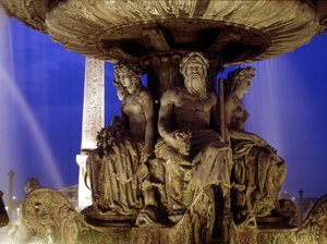 Brunnen auf der Place de la Concorde in Paris. von Jacques Ignace Hittorff