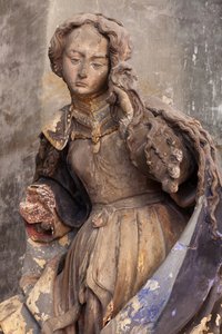 Heilige Maria Magdalena (bemalter Gips)