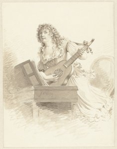 Dame mit einer Gitarre