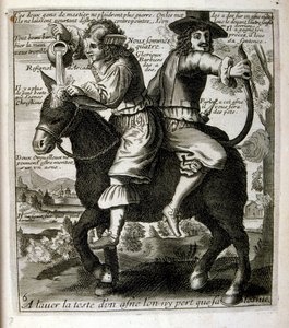 17. Jahrhundert gravierte Illustration aus einer Sammlung von Sprichwörtern. Paris 1657-1663. Von Jacques Lagniet