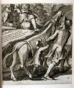 Illustration von Fabeln von Jean de La Fontaine (Gravur)