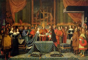 Feier der Hochzeit von Ludwig XIV. und Maria Theresia von Österreich, 9. Juni 1660 von Jacques Laumosnier