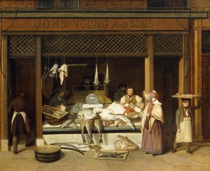 John Young und Söhne, die Fischhändler von Jacques Laurent Agasse