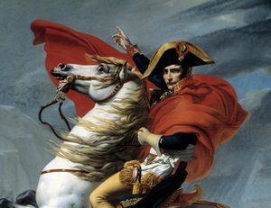 Der Erste Konsul Napoleon Bonaparte (1769-1821) überquert die Alpen am Großen Sankt Bernhard Pass im Mai 1800 (Detail)