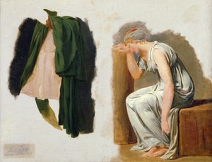 Eine grüne Toga und Camille, Studie für 