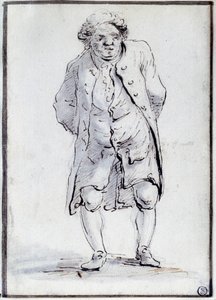 Karikatur von Honoré Gabriel Riqueti, Graf von Mirabeau (1749-1791) von Jacques Louis David