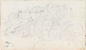 Burg auf einem Hügel von Jacques Louis David
