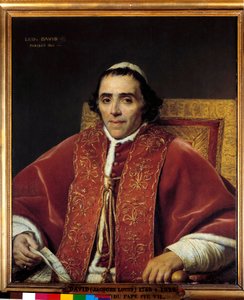 Halbporträt von Papst Pius VII (Gregoire Chiaramonti), Papst im Jahr 1800 (1742-1823)