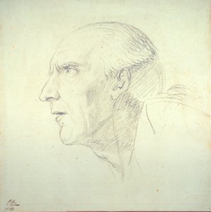 Kopf eines alten Mannes im Profil von Jacques Louis David