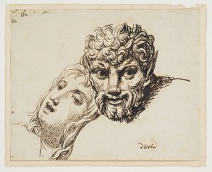 Köpfe eines Fauns und einer liegenden Frau (Les têtes d